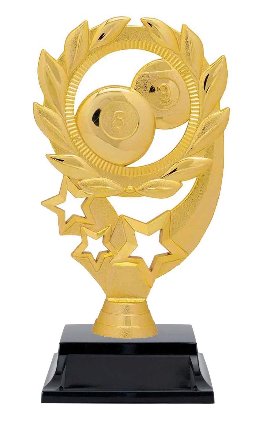 Billiards Sport Wreath Figure Trophy 6.5" (Includes Engraving)