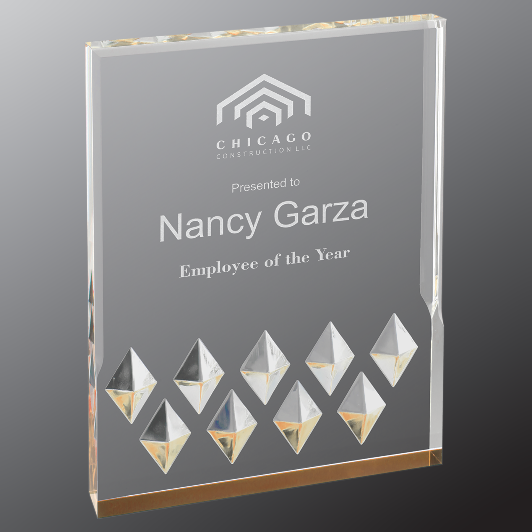 Diamond Mirage Acrylics Gold- 3 Sizes (Engraving Included)