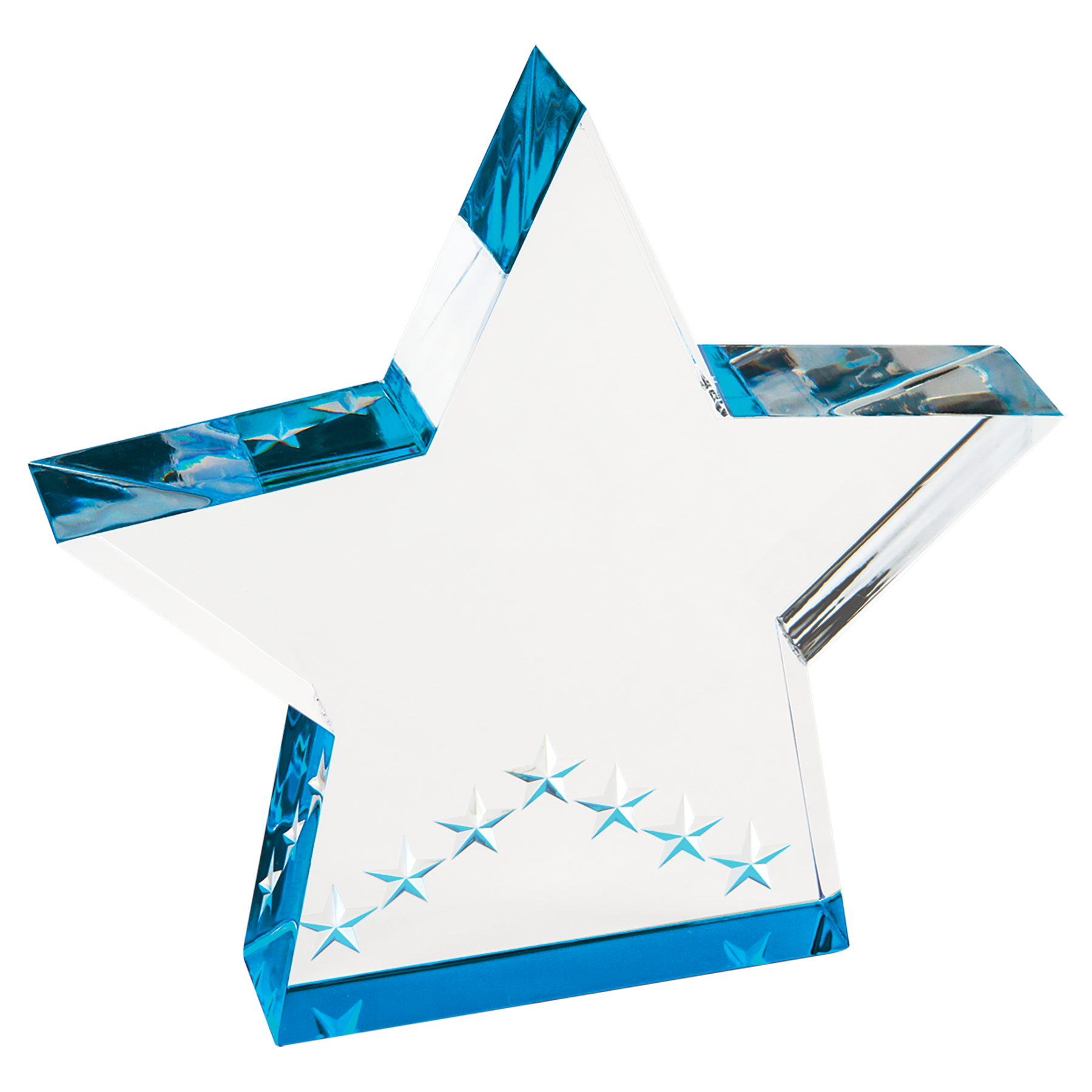 Star Performance Acrylic Award Blue 2 Sizes (2 Custom Options)