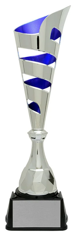 Vito Cup Silver and Blue 3 Sizes (Includes Engraving)
