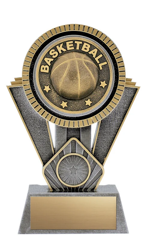 Apex Basketball Resin Trophy- 4 Sizes, 2 Colors (Includes Engraving)