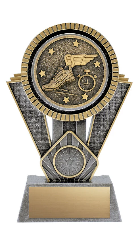 Apex Track and Field Resin Trophy- 4 Sizes, 2 Colors (Includes Engraving)