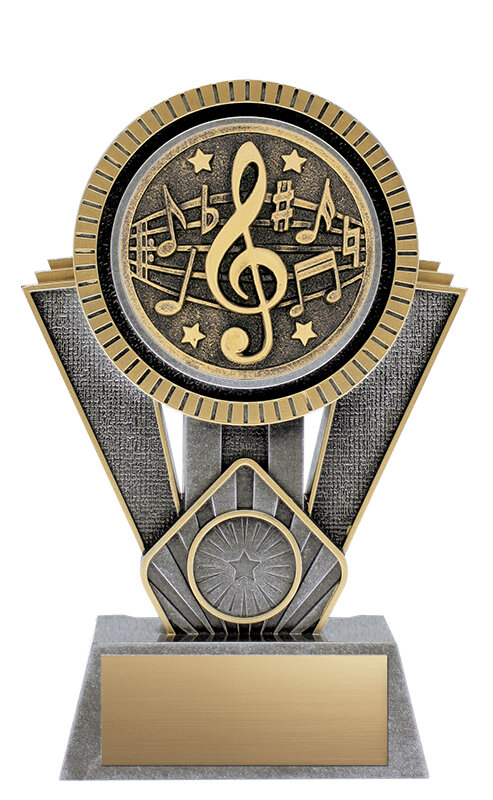 Apex Music Resin Trophy- 4 Sizes, 2 Colors (Includes Engraving)