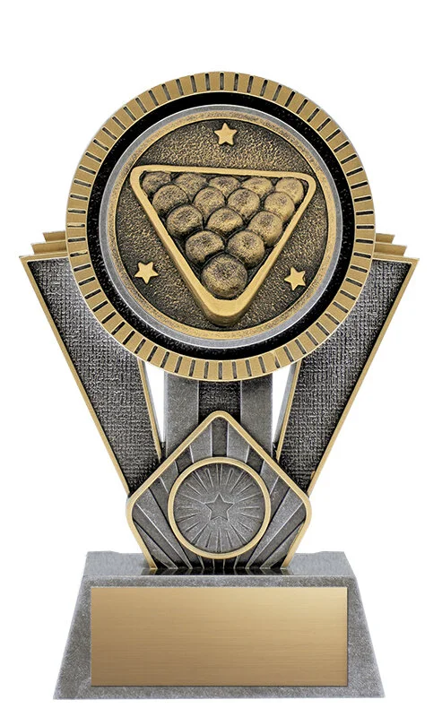 Apex Billiards Resin Trophy- 4 Sizes, 2 Colors (Includes Engraving)