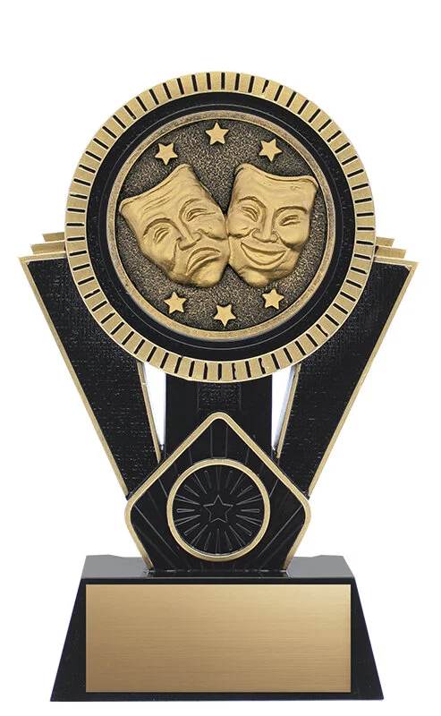 Apex Drama Resin Trophy- 4 Sizes, 2 Colors (Includes Engraving)