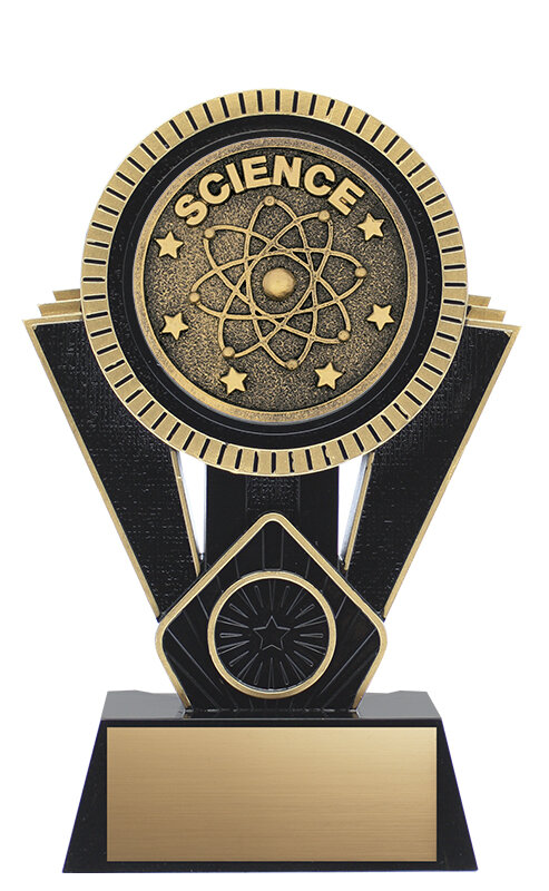 Apex Science Resin Trophy- 4 Sizes, 2 Colors (Includes Engraving)