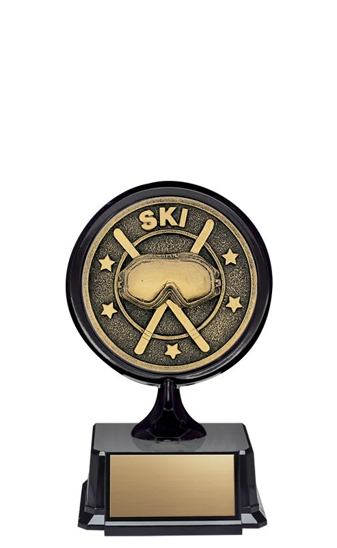Apex Skiing Resin Trophy- 4 Sizes, 2 Colors (Includes Engraving)