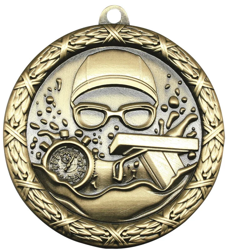Swimming Classic Heavyweight Medal 2.5" (Includes Ribbon)