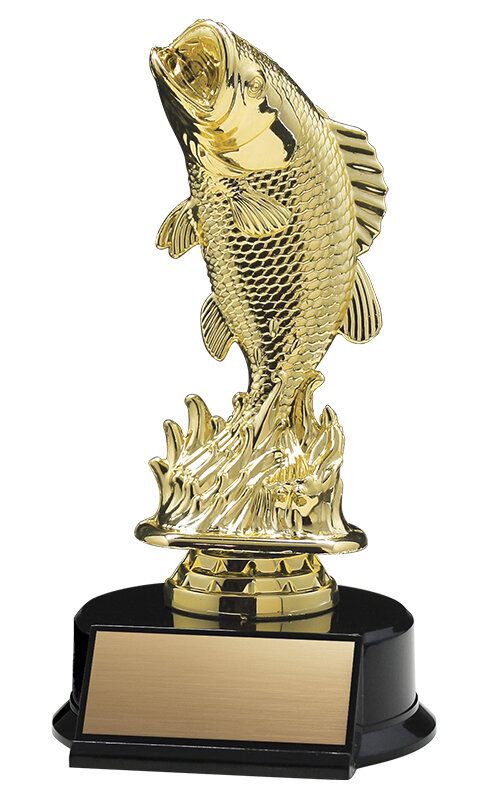 Custom Impact Silver/Gold Fishing Trophy — Trophy Kingdom - Most Trusted  Trophy Store In Canada