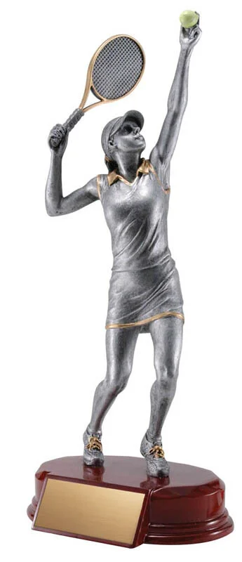 Female Classic Tennis Trophy 10.5" (Includes Engraving)