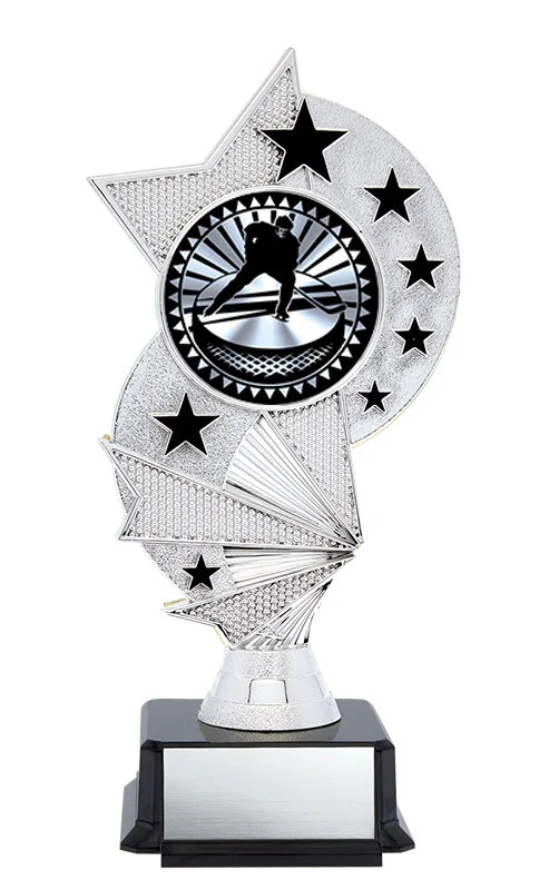 Superstar Silver/Black Trophy 8" (Includes Engraving) 12 Different Sports!