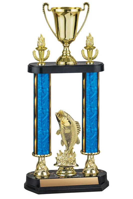 Aqua Fishing Trophy Two Post 18" (Includes Engraving)