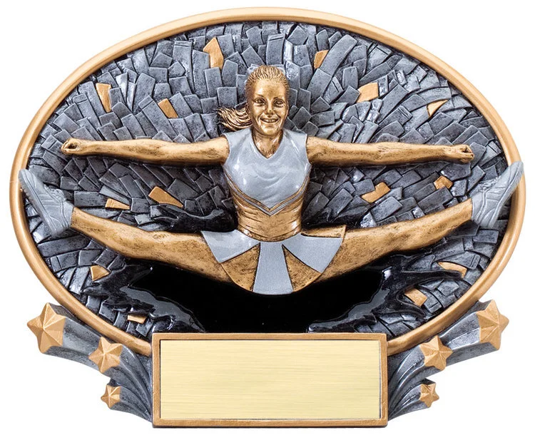 Xplosion Oval Cheerleading Trophy 7.25"x 6" (Includes Engraving)