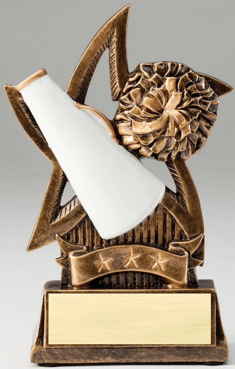 Cheerleading Trophy Star Series 6" (Includes Engraving)
