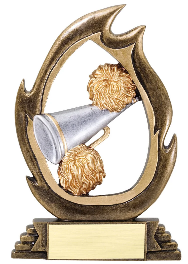 Cheerleader Trophy Flame Series 7.25" (Includes Engraving)