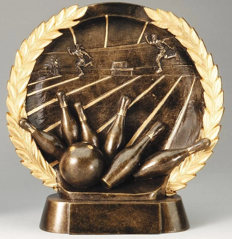 High Relief 7.5" Bowling Trophy (Includes Engraving)