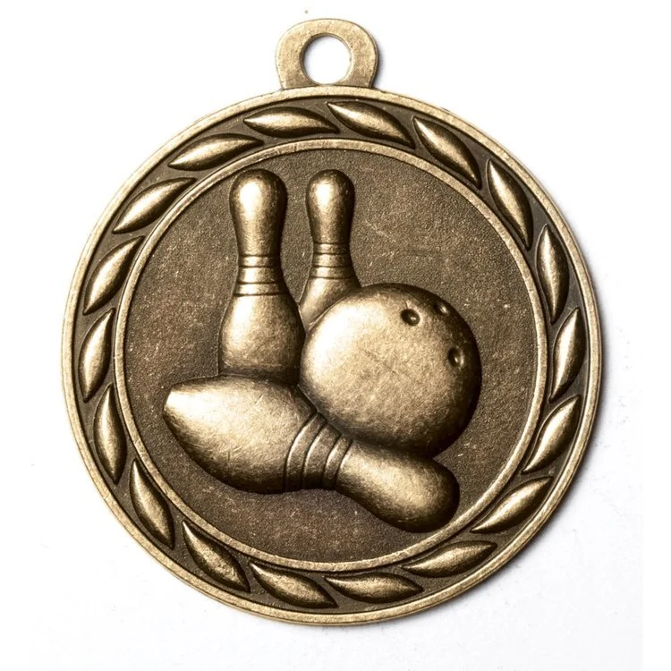 5 PIN Bowling Medal 2" With Ribbon