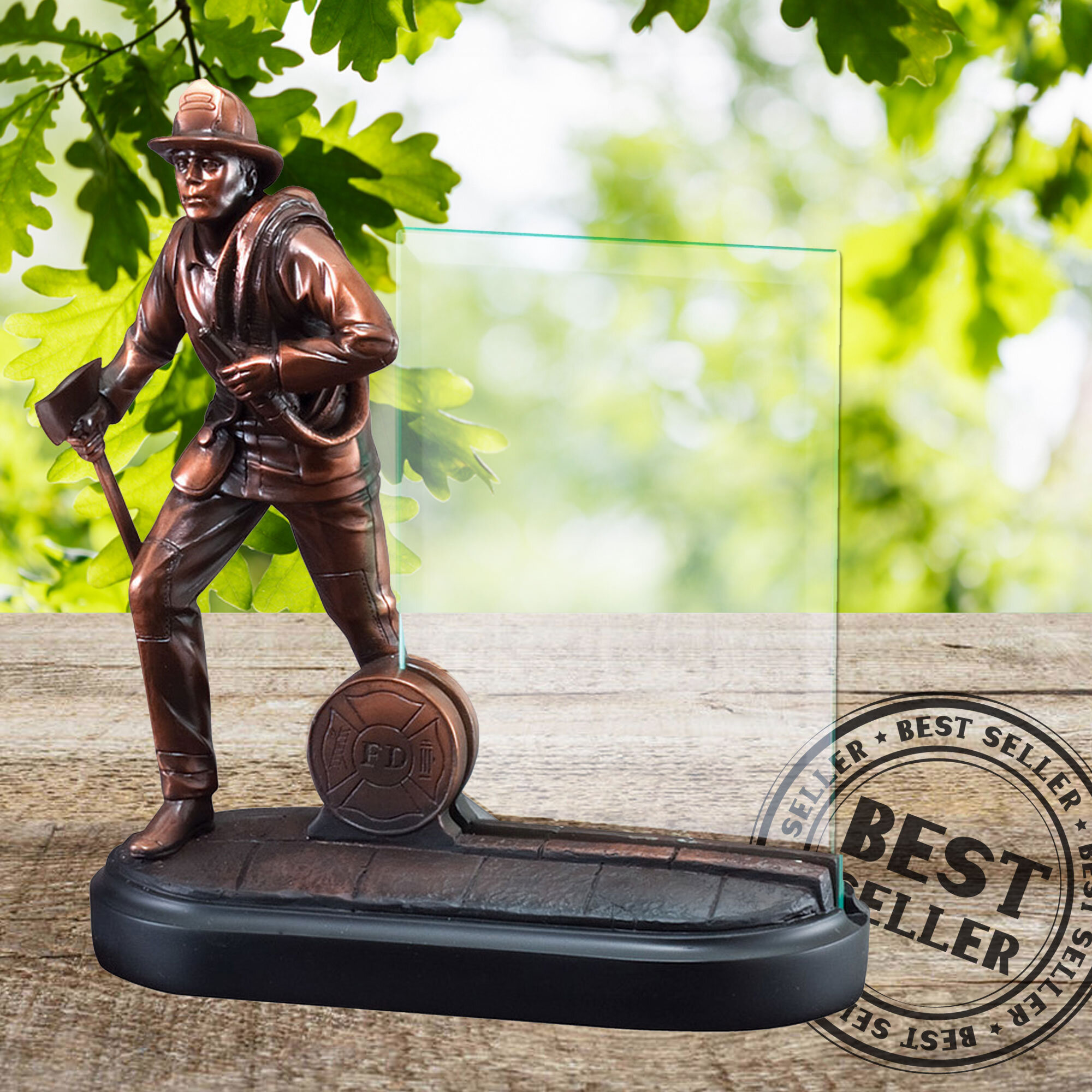 Canadian Firefighter Hero 8" Statue (Includes Engraving)