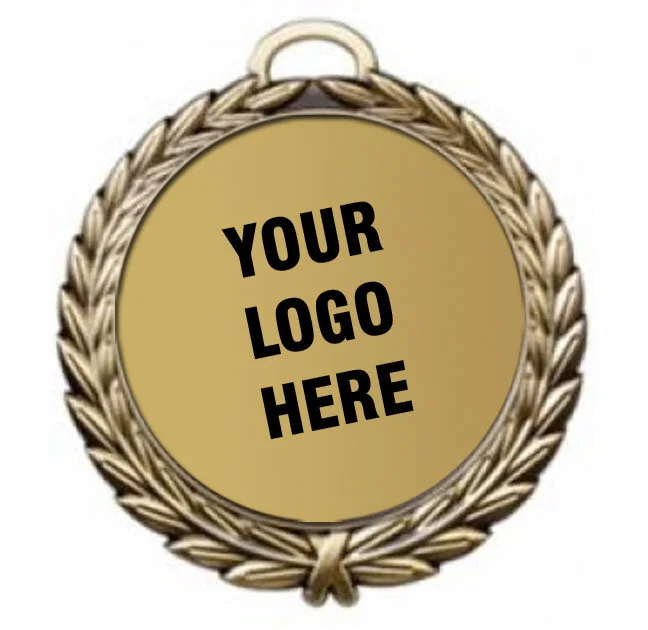 GIANT 4"  Badminton Medal - 3" INSERT with Ribbon