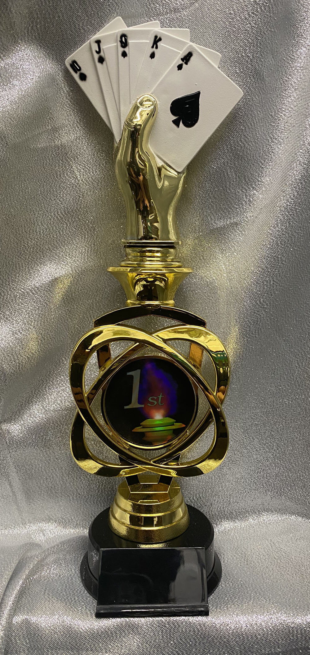 Poker Hand Trophy 12" (Includes Engraving)
