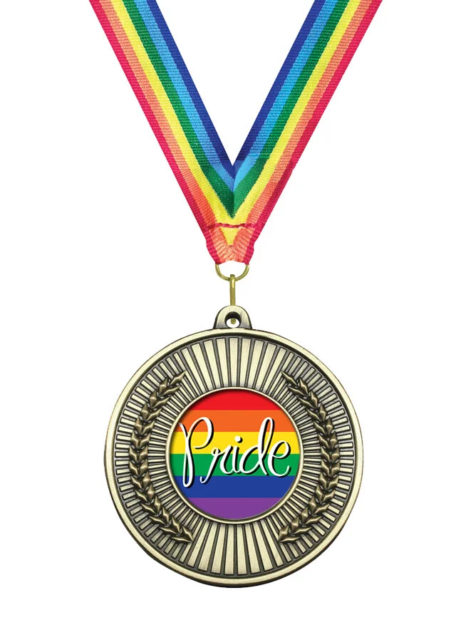 Pride Classic 2" Heavyweight Custom Medal (Includes Rainbow Ribbon)