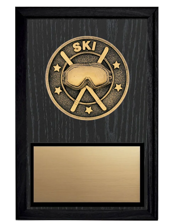 Skiing Plaque 5x7"  (Includes Engraving)