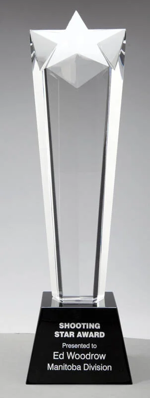 Crystal Star, Narrow Award- 2 Sizes (Engraving Included)