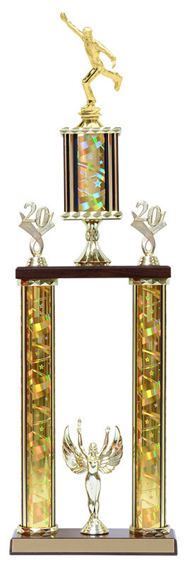 Gold Figure Skating Trophy 22" (Includes Engraving)