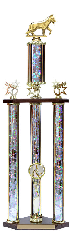 Silver Dog Trophy 30" (Includes Engraving)