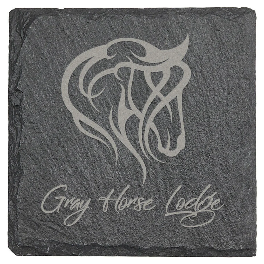4" x 4" Square Slate Coaster (Includes Engraving)
