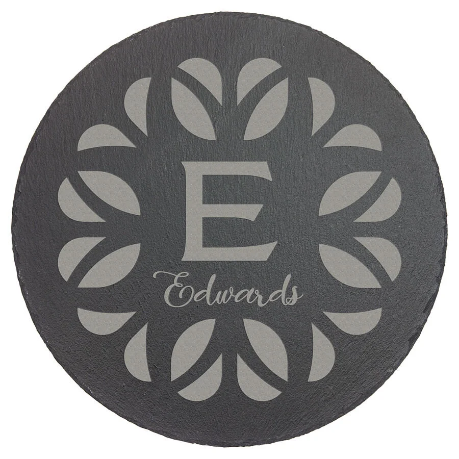 Round Slate Decor with Foam Pads- 2 Sizes (Includes Engraving)