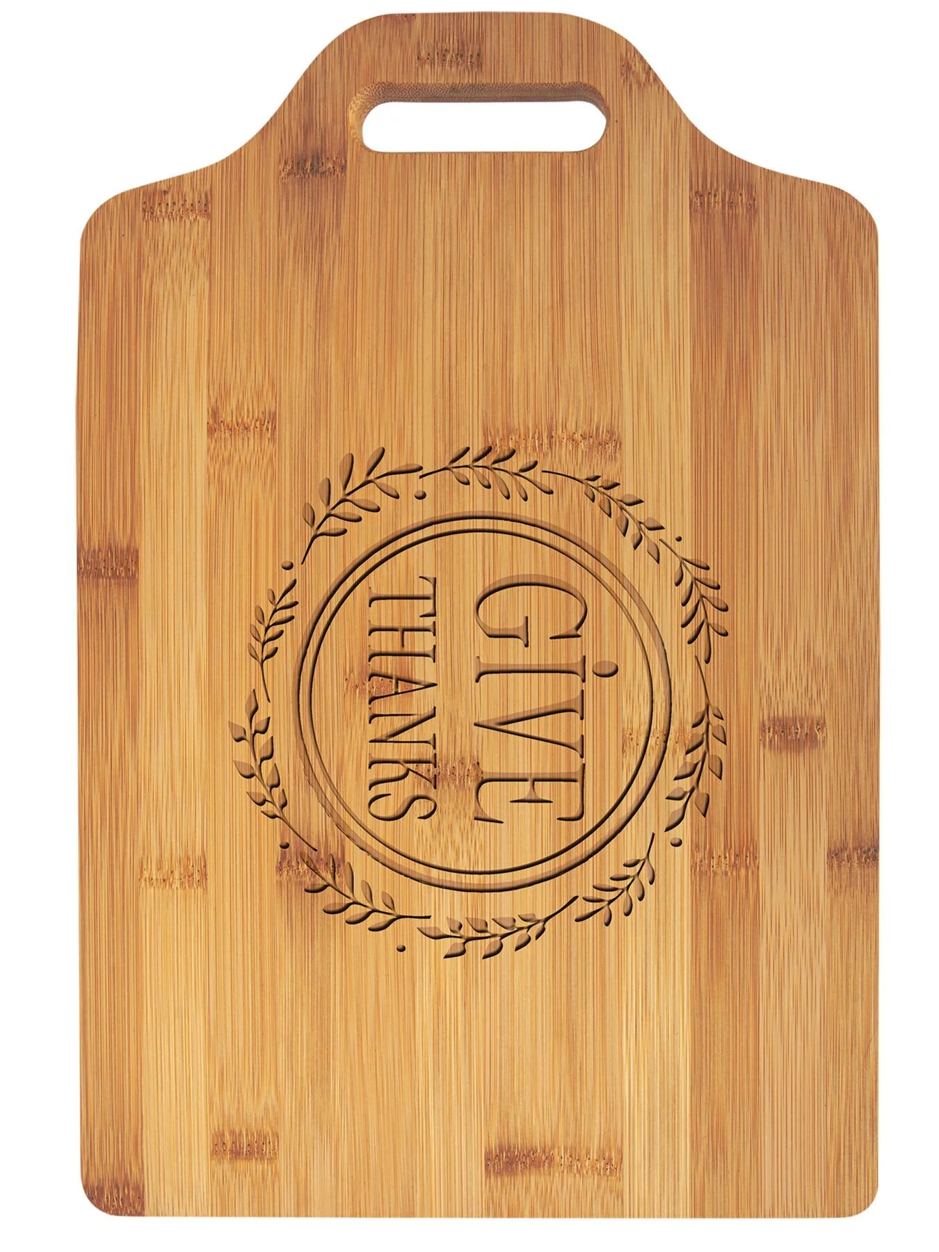 Bamboo Cutting Board with Handle 15"x10.25" (Includes Engraving)