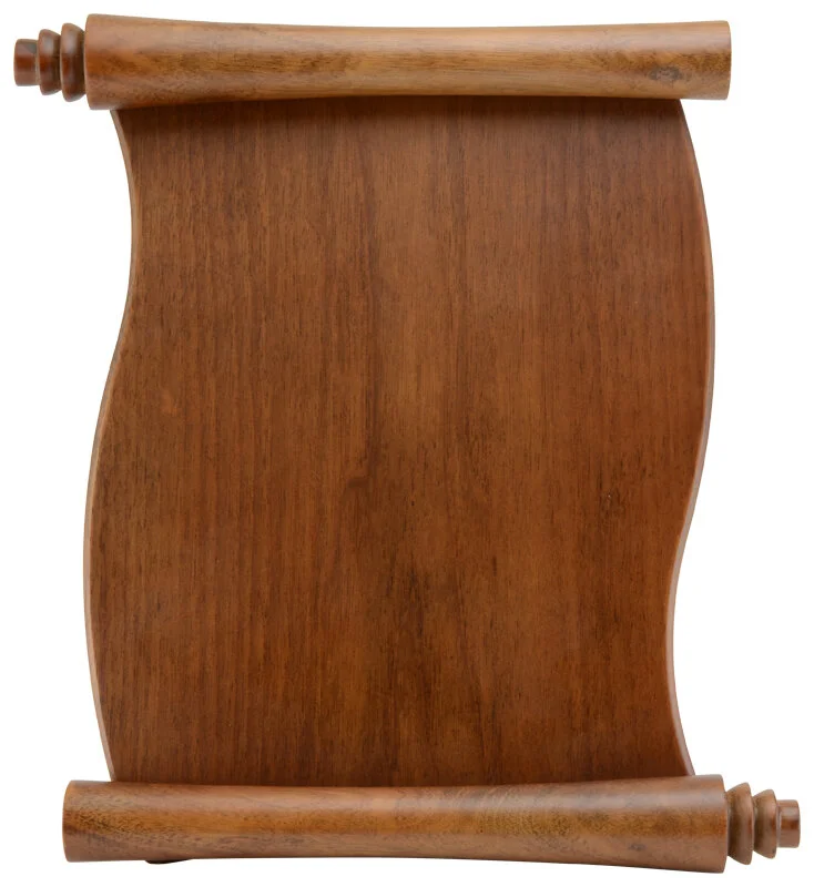 Walnut Scroll Plaque- 4 Sizes (Blank)