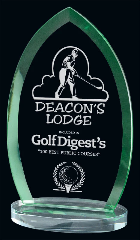 Pearson Green Glass Award- 2 Sizes (Includes Engraving)
