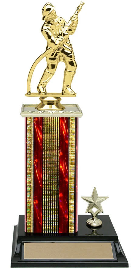 Fireman Red Trophy 10” (Includes Engraving)
