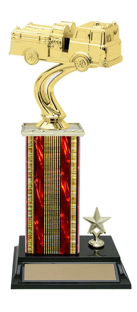 Fire Pumper Red Trophy 10” (Includes Engraving)