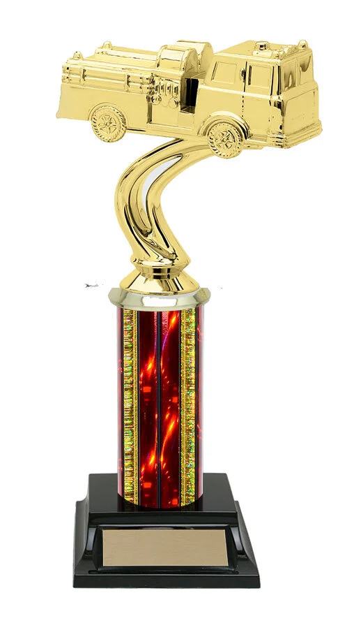 Fire Pumper Red Trophy 10" (Includes Engraving)