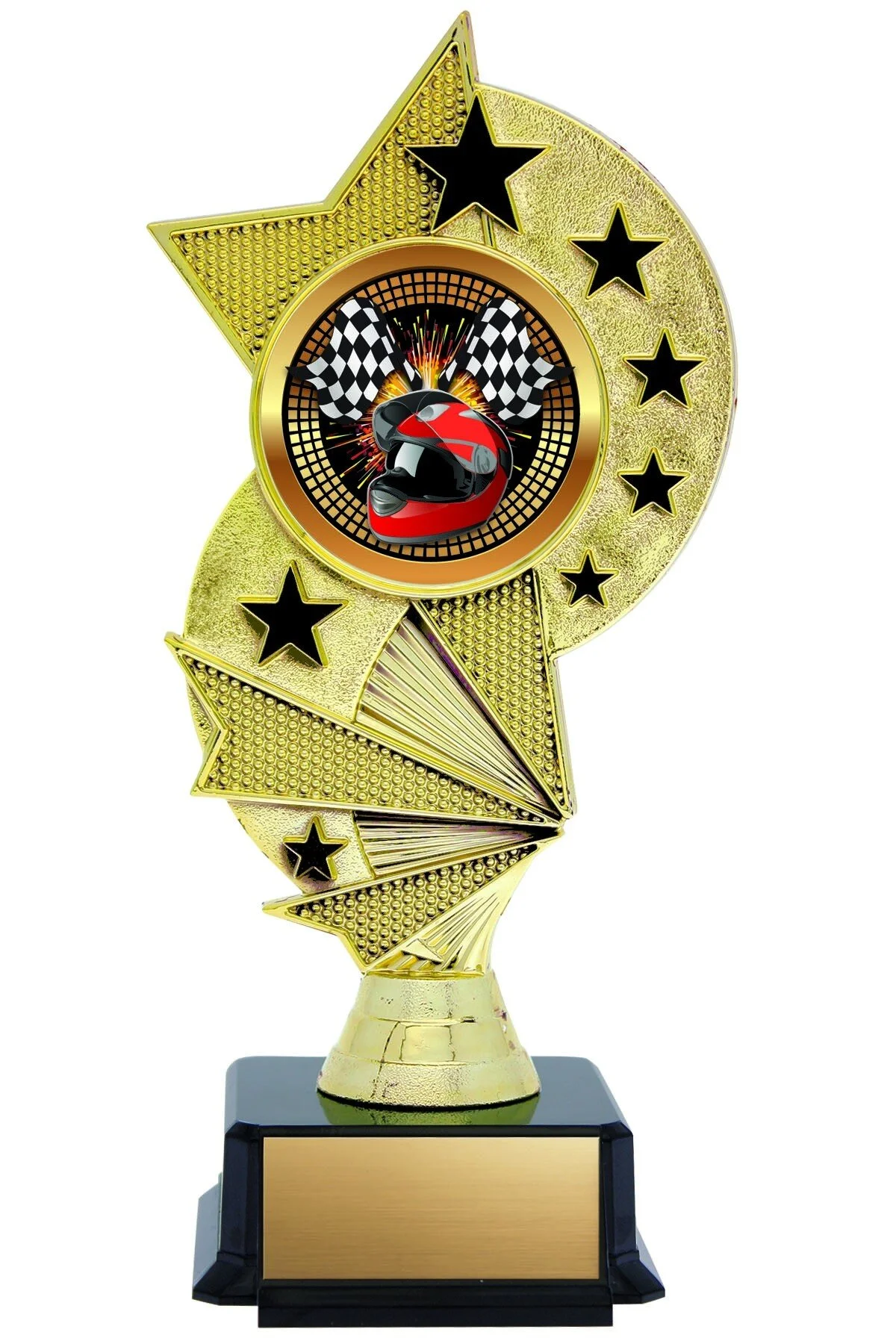 Helmet Resin Graphite Trophy 7.5" (Includes Engraving)