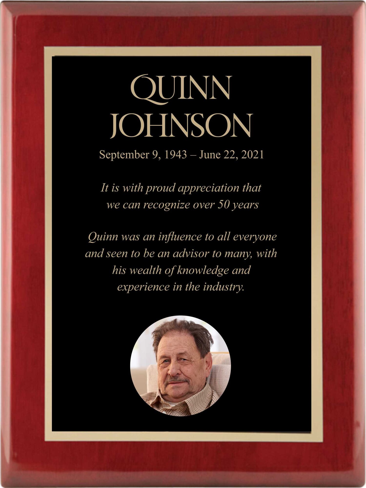 Rosewood Memorial Plaque (Includes Engraving and Photo) — Trophy Gallery  Canada, Shop Online, 5000+ Products, Fast Shipping