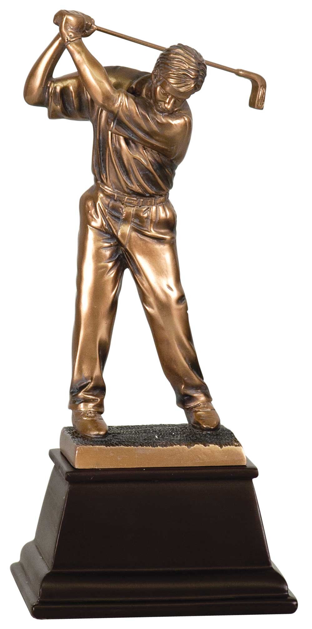 Classic Bronze Golfer- 2 Sizes (Includes Engraving)