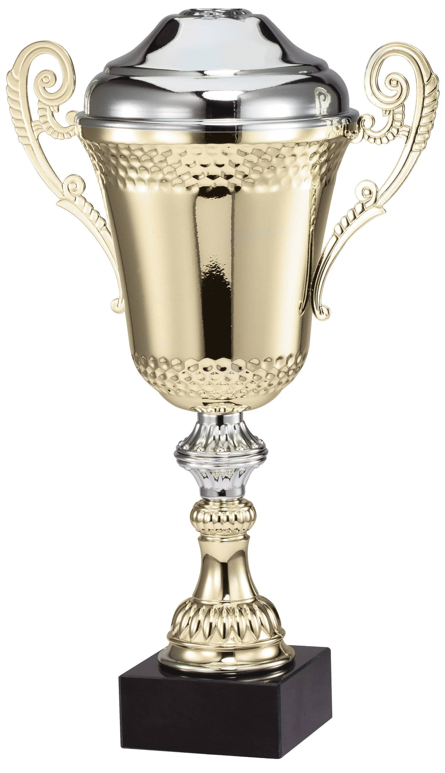 Combo Gold/Silver Metal Cup with lid- 3 Sizes (Includes Engraving)