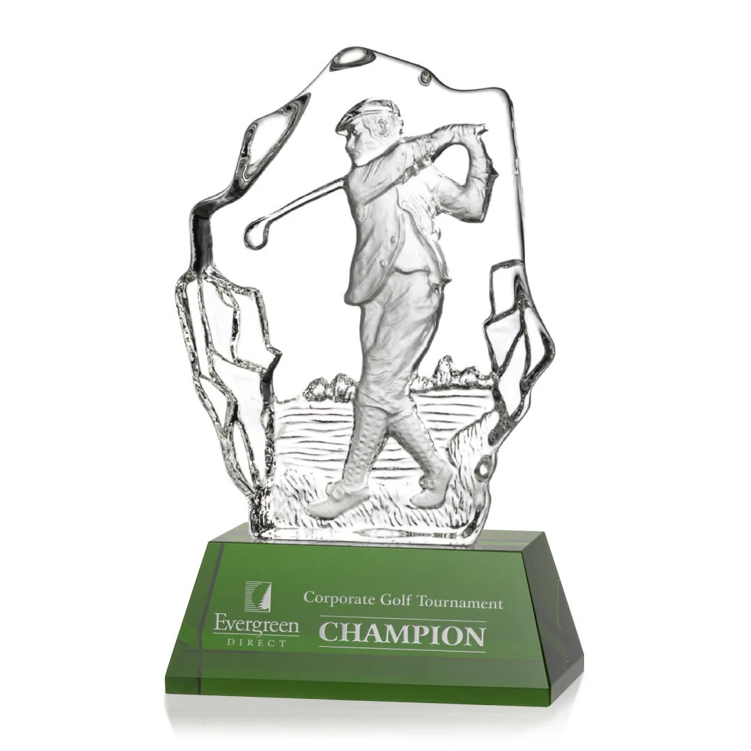 Nomad Male Golfer Award 8.5"- 3 Colors (Includes Engraving)