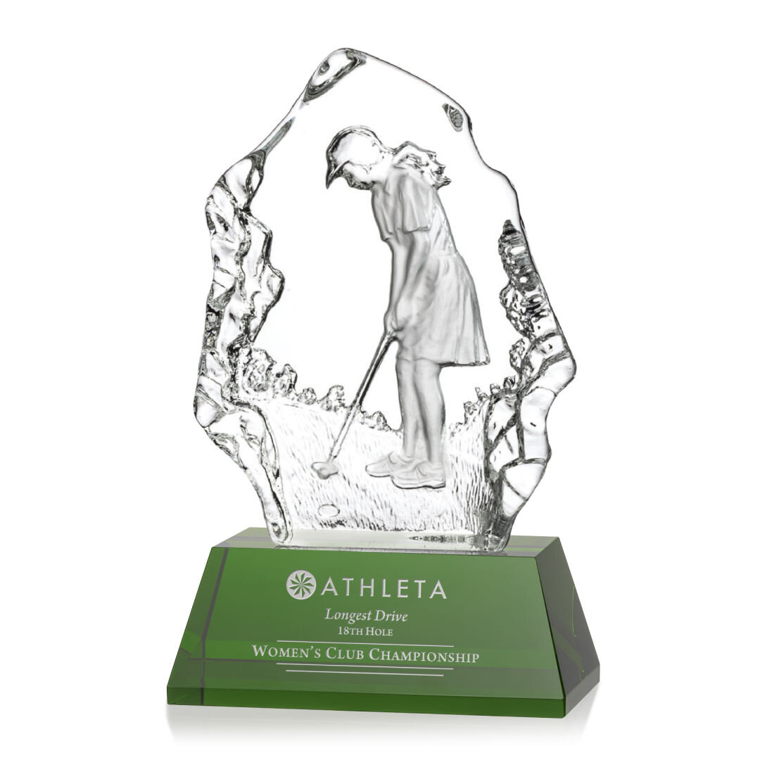 Nomad Female Golfer Award 8.25"- 3 Colors (Includes Engraving)