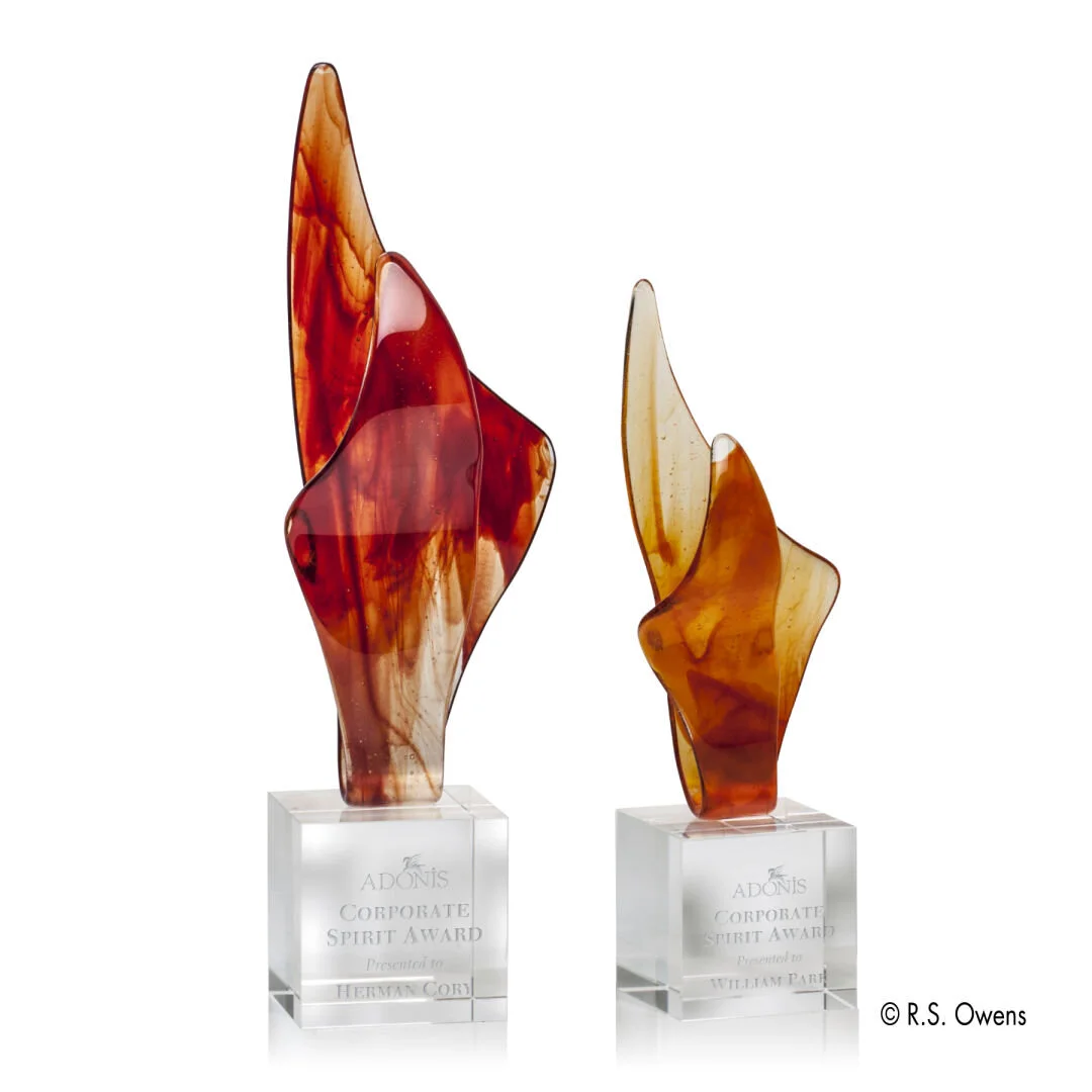 Amber Blaze Award- 2 Sizes (Includes Engraving)