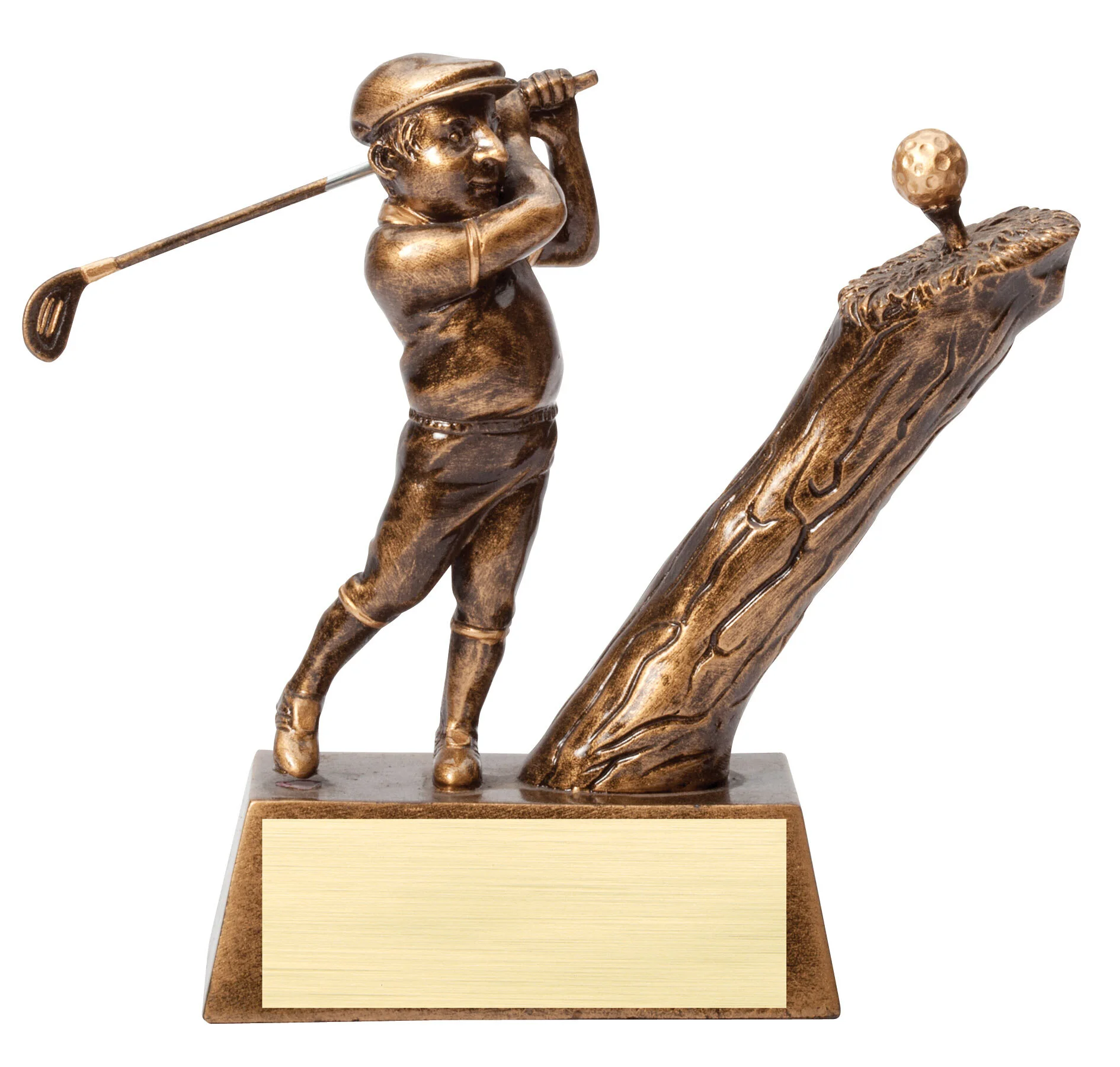 Gold Comic Golfer Tree 5.5" (Includes Engraving)