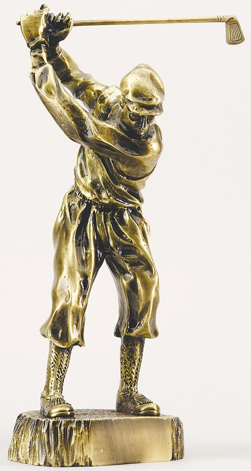 Gold Cast Sunburst Golf Trophy- 3 Sizes  (Includes Engraving)