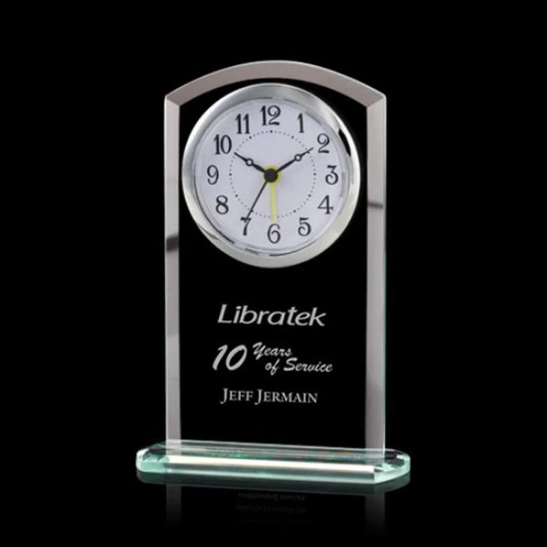 Glass Derby Clock 5.25" (Includes Engraving)