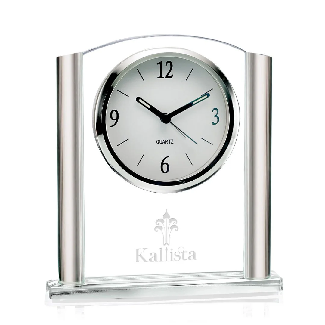 Glass Galloway Clock 5.5" (Includes Engraving)