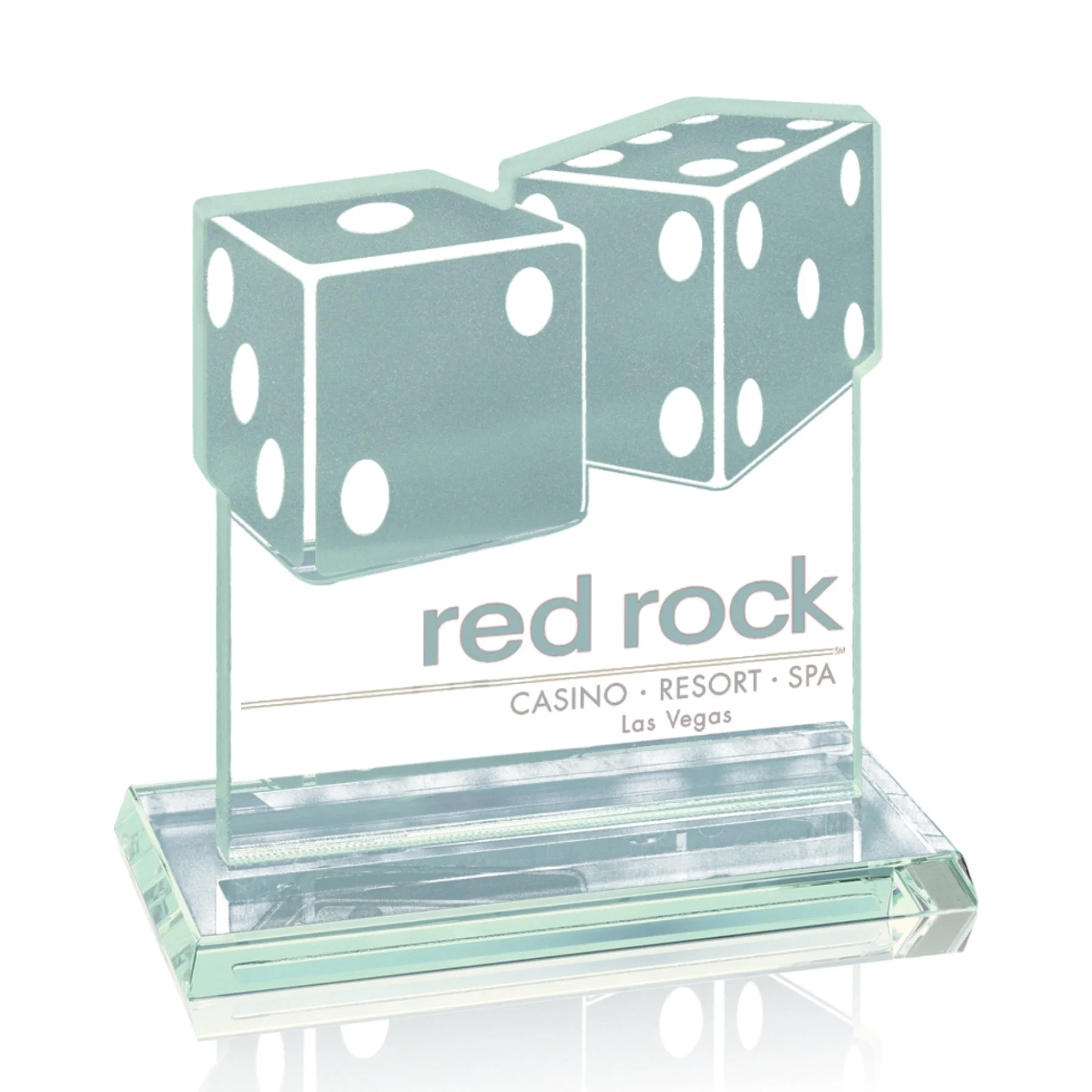 Double Dice Casino Award 5.5" x 6" (Includes Engraving)