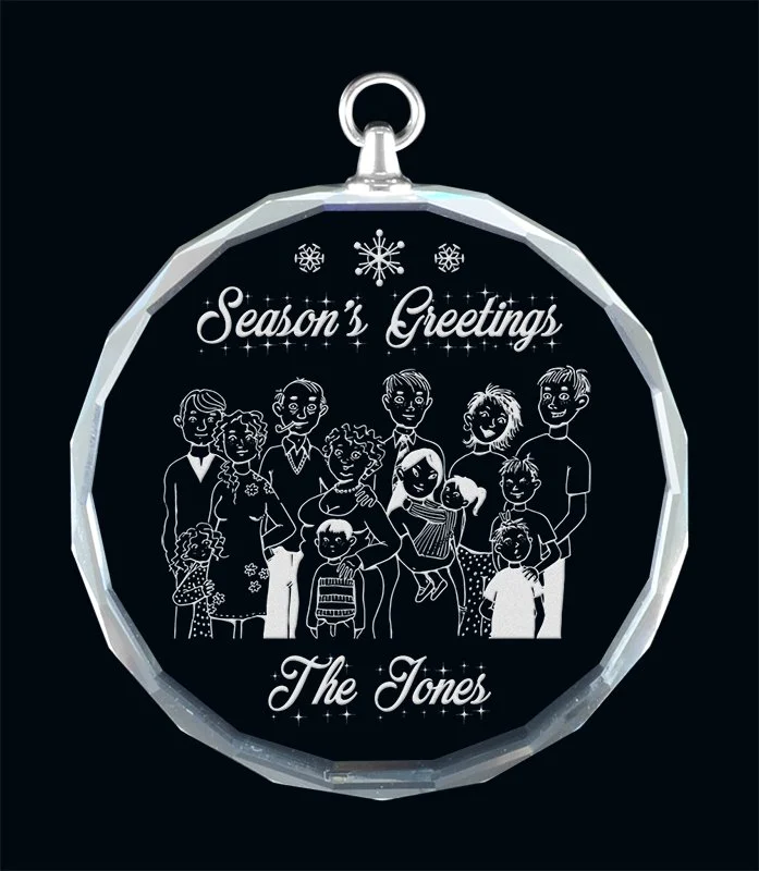 Glass Christmas Ornament- 4 Variants (Includes Engraving)